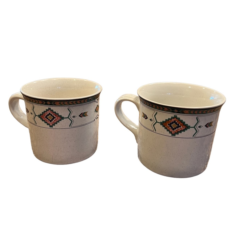 Lot 2 studio nova Adirondack coffee tea mugs abstract southwestern cups
